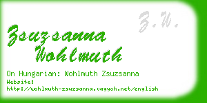 zsuzsanna wohlmuth business card